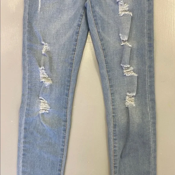 Levi’s Light Blue Distressed 720 High Rise Super Skinny Girls Jeans Size 8 - Picture 5 of 16